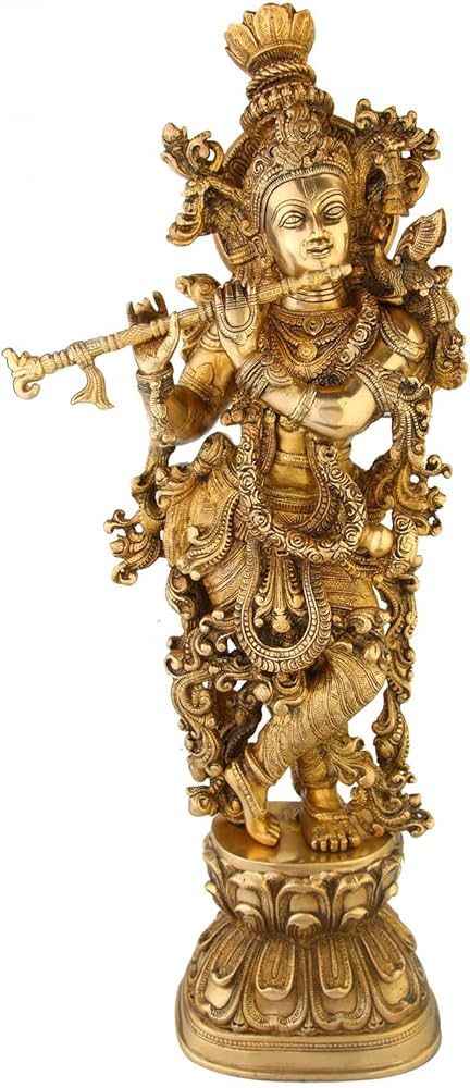 Brass Krishna Idol 