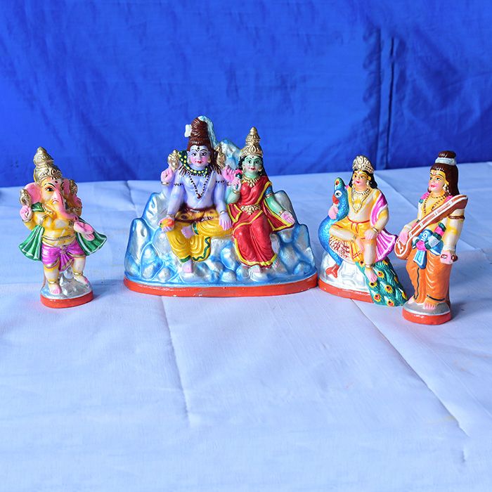 Thiruvilayadal set - clay golu doll-Medium