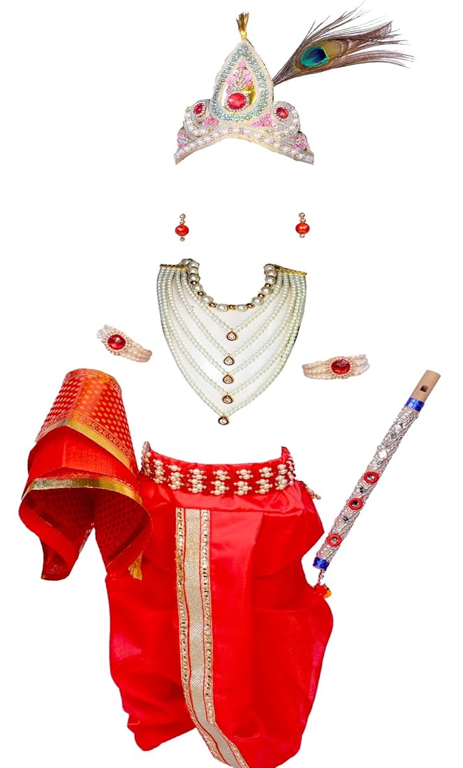 Kids Krishna Dress Red
