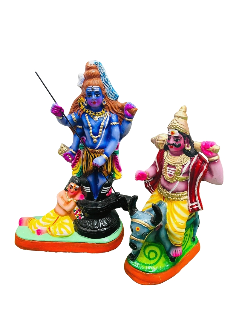 Lord Shiva and Yama Dharma Raja golu doll
